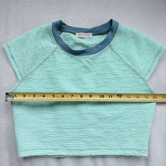 Free People Beach The Sonny Swim Tee Top Women's L Large Green Surfer - Picture 7 of 7